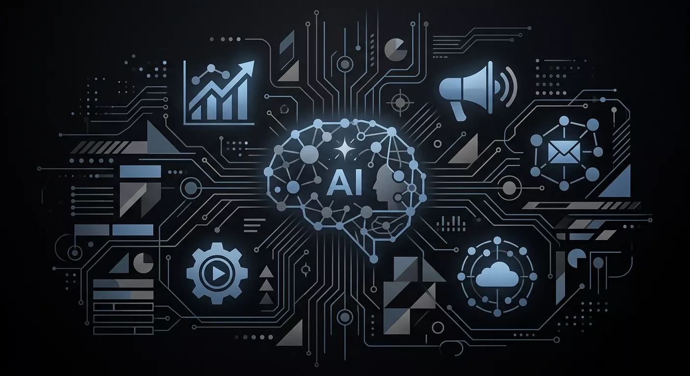 AI marketing tools illustration